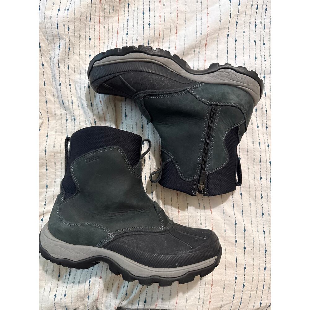 L.L.Bean Women’s Black Storm Chaser Boots 5 Leather Size 8 Insulated Waterproof